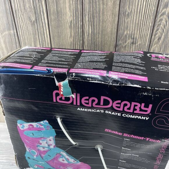 Roller Derby Girls Skates Size 12-2 (Adjustable Sizes) Mermaid Pink Green - Picture 9 of 16